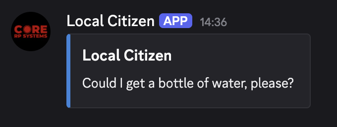 Discord Local Citizen message posted in the shop-transactions thread